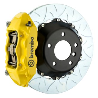 15-18 M3 Excl CC Brakes Rr GT BBK 4Pis Cast 380x28 2pc Rotor Slotted Type3-Yellow