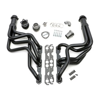 Silver Long-Tube EO Headers For '64-77 Chevelle 283-400 No A.I.R.