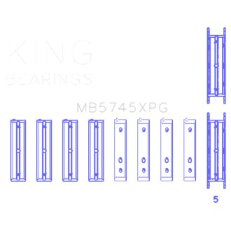 Subaru FA20 FB20 Performance Tri-Metal Main Bearing Set - Size +.025mm