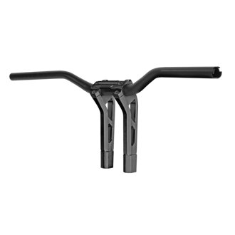 Phatbar H-Bar Assy, 9in Riser, 1-1/4in Bar, Int Wire, Gauge Mount - Black Ops