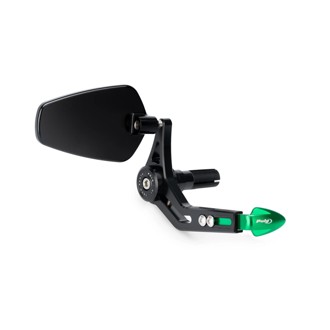 Brake Lever Protector With Rearview Mirror Pro Green