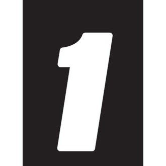 Dirt Digits 3pk 4 in. - High Gloss Number 1 - White
