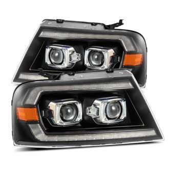 04-08 Ford F150 PRO-Series Projector Headlights Alpha-Black w/ Sequential Signal and DRL