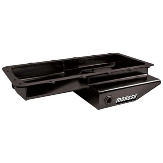 Ford 5.0L/5.2L Coyote Cobra Replica Road Race Baffled Rear T-Sump Steel Black Pc Oil Pan