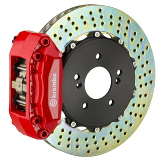 92-98 318i/325i (Excl. xDrive) Front GT BBK 4 Piston Cast 2pc 320x28 2pc Rotor Drilled-Red
