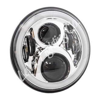 Letric Lighting 7in LED Chrome Full-Halo Indian