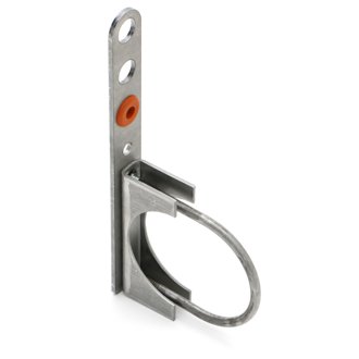 DISCONTINUED-UNIVERSAL, BOLT-ON EXHAUST HANGER; 3 IN. TUBE DIAMETER; MILD STEEL