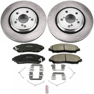 Oe Stock Replacement Low-Dust Ceramic Brake Pad And Rotor Kit