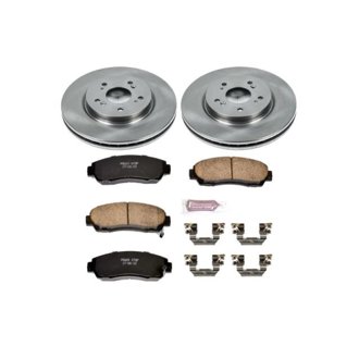 Oe Stock Replacement Low-Dust Ceramic Brake Pad And Rotor Kit