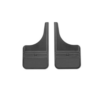 Universal 12in Wide Black Rubber Front Mud Flaps w/o Weight
