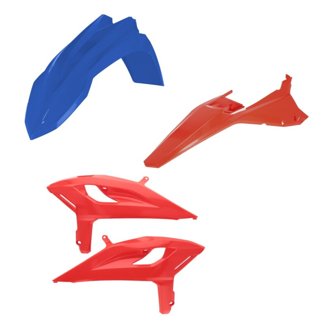 25+ Beta 125-300RR Race/RR X-Pro 2t/350-480RR Race 4t/RR X-Pro 4t Plastic Kit - Blue /Red