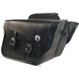 Universal Deluxe Large Slant Saddlebags (16 in L x 11 in W x 6.5 in H) - Black