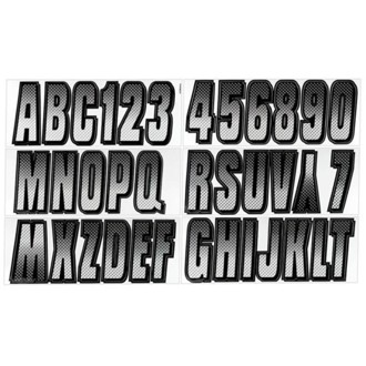 Boat Lettering Registration Kit 3 in. - 300 White/Black