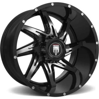 AT183 Spyder 22x14 / 8x180 BP / -76mm Offset / 125.2mm Hub Gloss Black Machined Wheel
