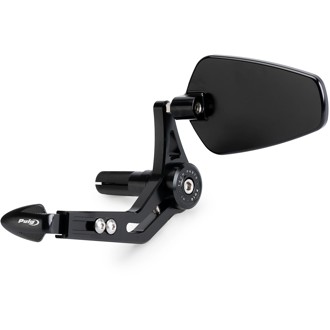 Clutch Lever Protector With Rearview Mirror Pro Black
