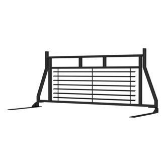 Classic Black Steel Headache Rack; Select Ford F-250; F-350; F-450 Super Duty