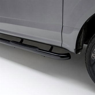 3in. Round Black Steel Side Bars; Select Dodge Durango