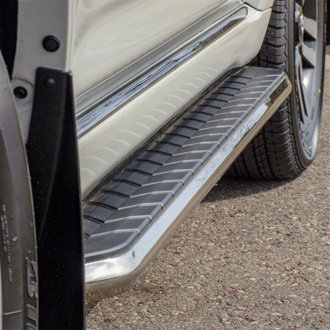 AeroTread 5in. x 67in. Polished Stainless Running Boards; Select Jeep Grand Cher