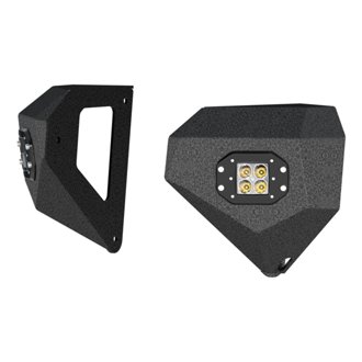 Trailchaser Jeep Wrangler; Gladiator Aluminum Front Bumper Corners With Leds