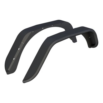 Jeep Wrangler Jk Smooth Black Aluminum Rear Fender Flares