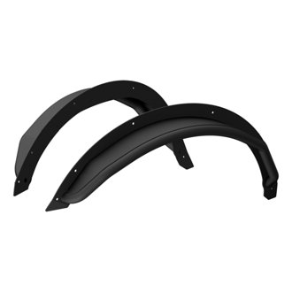 Ford Bronco Smooth Black Aluminum Tubular-Style Rear Fender Flares for 4-Door