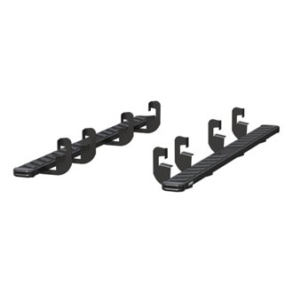 NovaTrac 6in. x 91in. Black E-Coat Steel Running Boards; Select Silverado; Sierr