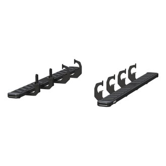 NovaTrac 6in. x 75in. Black E-Coat Steel Running Boards; Select Silverado; Sierr