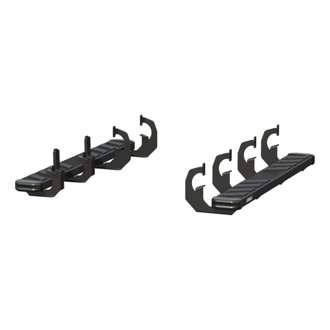 NovaTrac 6in. x 53in. Black E-Coat Steel Running Boards; Select Silverado; Sierr