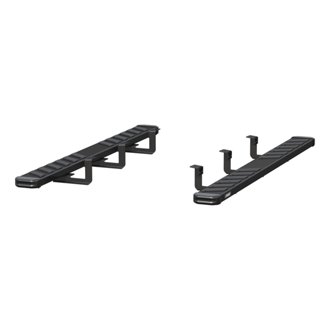 NovaTrac 6in. x 75in. Black E-Coat Steel Running Boards; Select Ford Explorer
