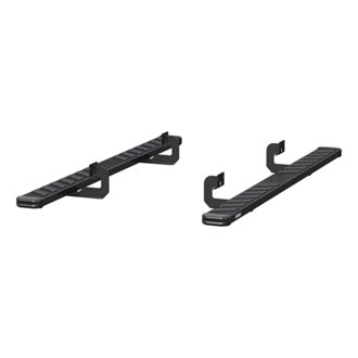 NovaTrac 6in. x 85in. Black E-Coat Steel Running Boards; Select Ford F-150