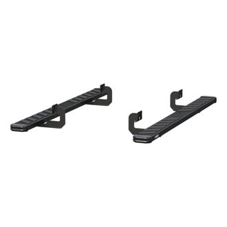 NovaTrac 6in. x 75in. Black E-Coat Steel Running Boards; Select Ford F-150
