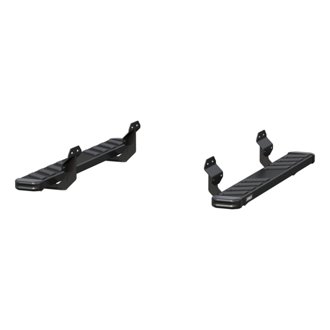 NovaTrac 6in. x 53in. Black E-Coat Steel Running Boards; Select Ford