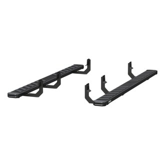 NovaTrac 6in. x 85in. Black E-Coat Steel Running Boards; Select Titan; Titan XD
