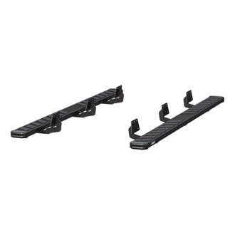 NovaTrac 6in. x 91in. Black E-Coat Steel Running Boards; Select RAM 1500