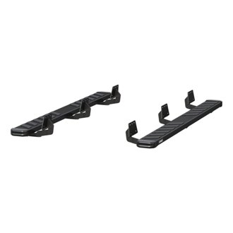 NovaTrac 6in. x 75in. Black E-Coat Steel Running Boards; Select RAM 1500