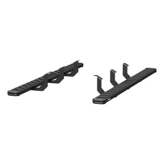 NovaTrac 6in. x 85in. Black E-Coat Steel Running Boards; Select Toyota Tundra