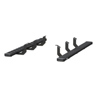 NovaTrac 6in. x 75in. Black E-Coat Steel Running Boards; Select Toyota Tundra