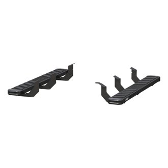 NovaTrac 6in. x 53in. Black E-Coat Steel Running Boards; Select Toyota Tundra
