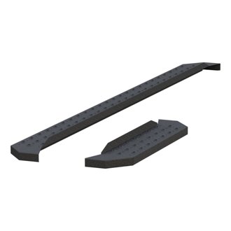 RidgeStep 6-1/2in. x 96in.; 36in. Black Steel Running Boards (No Brackets)