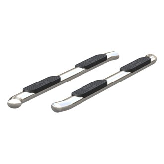 4in. Polished Stainless Oval Side Bars; Select Toyota Tundra CrewMax