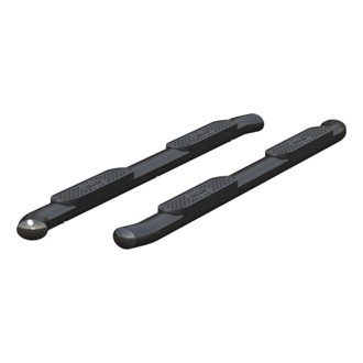 4in. Black Steel Oval Side Bars; Select Toyota Tundra CrewMax