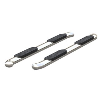 4in. Polished Stainless Oval Side Bars; Select Ford Ranger SuperCrew