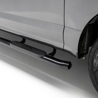 4in. Black Steel Oval Side Bars; Select Ford Bronco 2-Door
