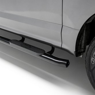 4in. Black Steel Oval Side Bars; Select Dodge; Ram 1500; 2500; 3500
