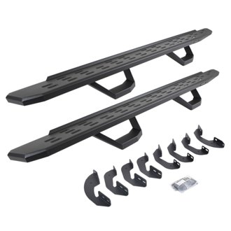 RB30 Running Boards with Brackets, 2 Pairs Drop Steps Kit - Double Cab