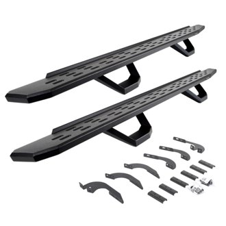 RB30 Running Boards W/Mounting Brackets, 2 Pairs Drop Steps Kit -Double Cab Only