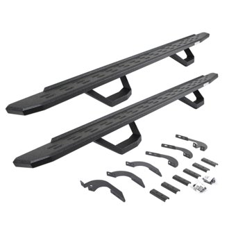 RB30 Running Boards W/Mounting Brackets, 2 Pairs Drop Steps Kit -Double Cab Only