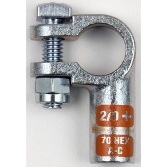 Left Elbow Crimpable Battery Terminals