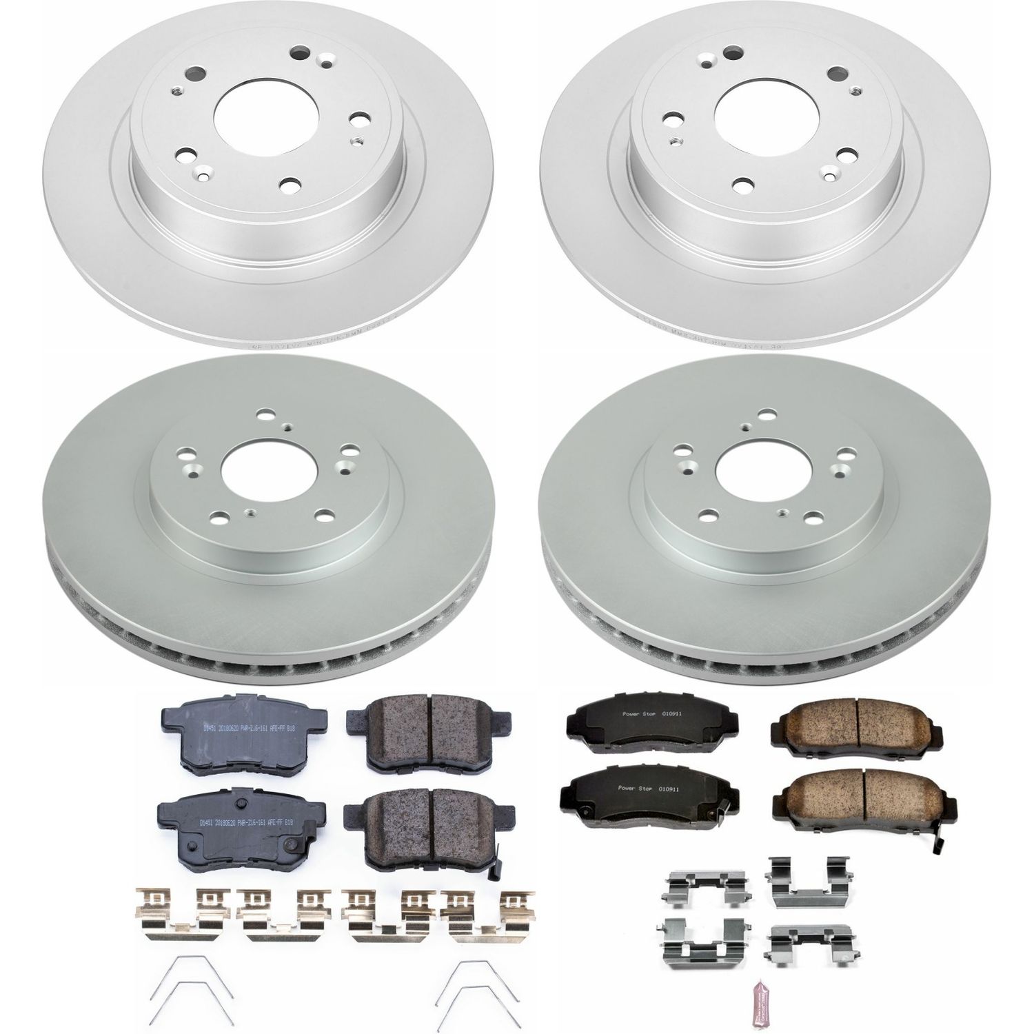 Evolution Coated Rotor And Low-Dust Ceramic Brake Pad Kit