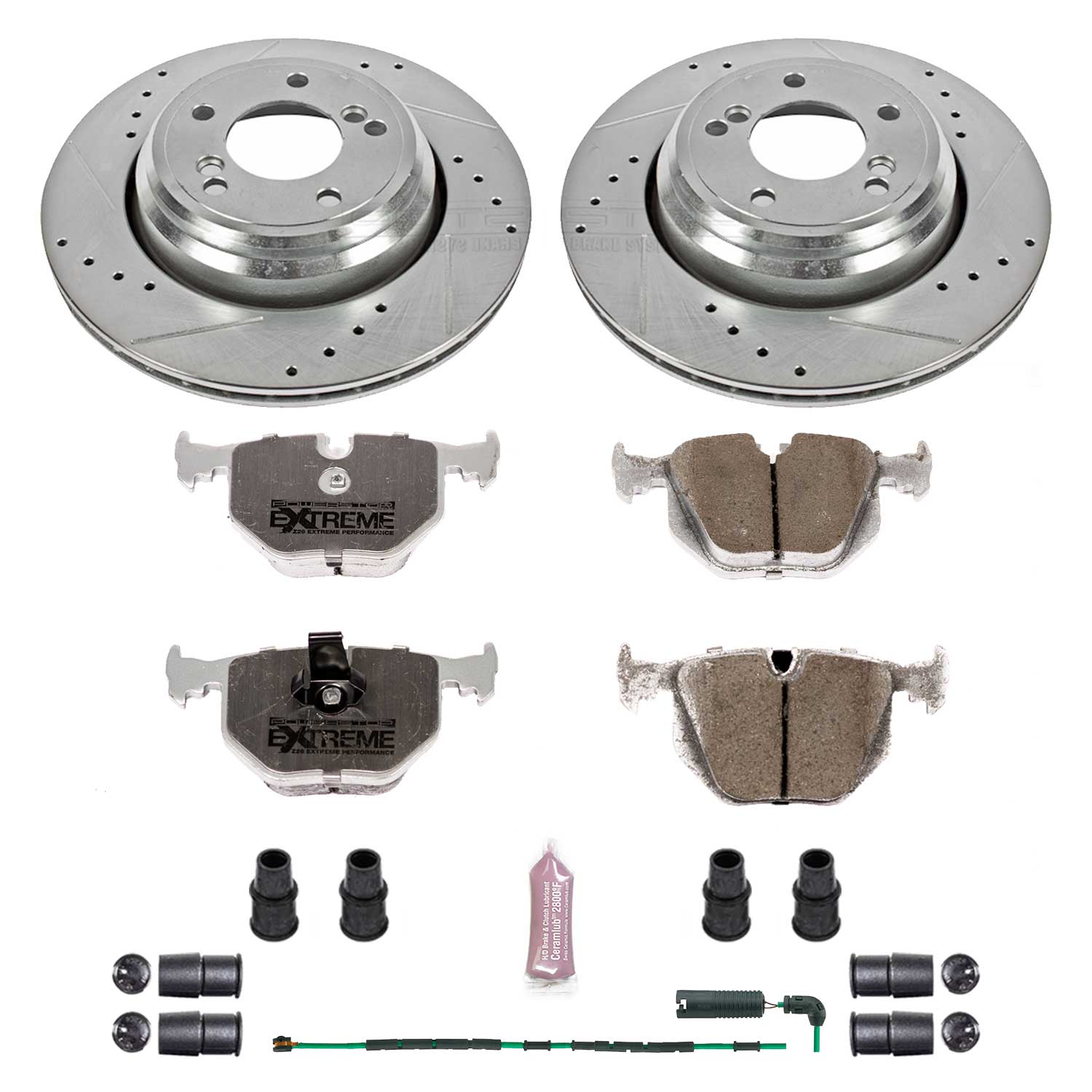 Z26 Street Performance Ceramic Brake Pad and Drilled & Slotted Rotor Kit